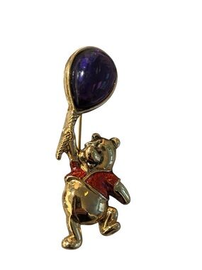 Vintage‎ Disney Signed Winnie The Pooh Brooch Pin